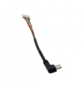 type c male angle to jst 6pin charger cable 